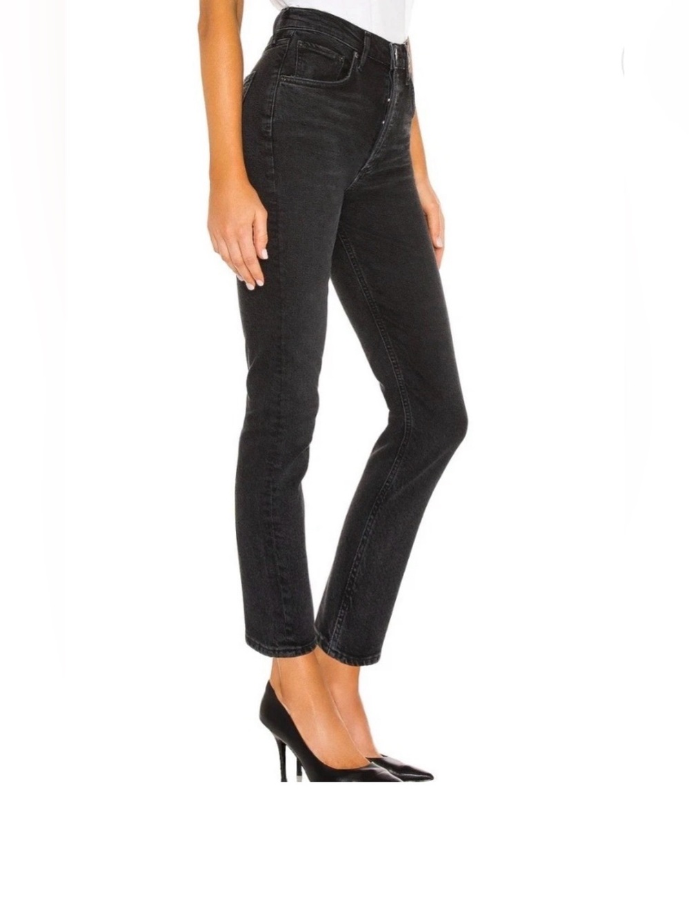 Agolde Straight Leg Jeans in Black